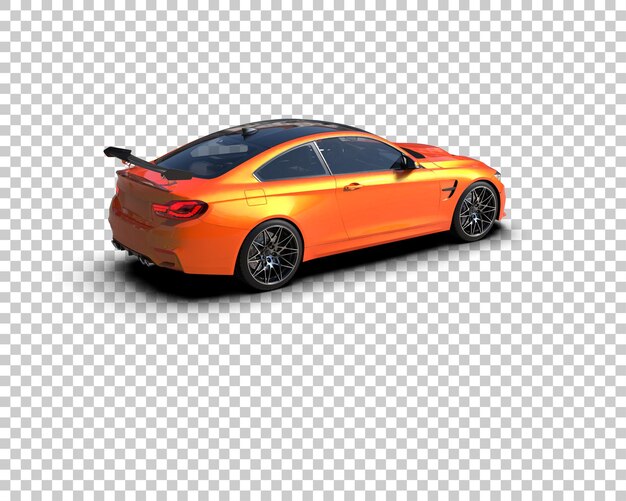 Auto deportivo aislado en el fondo Ilustración de renderización 3D