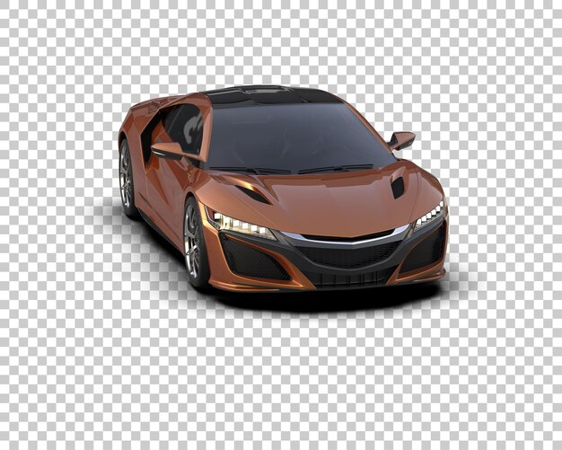 Auto deportivo aislado en el fondo Ilustración de renderización 3D