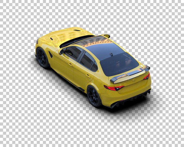 Auto deportivo aislado en el fondo Ilustración de renderización 3D
