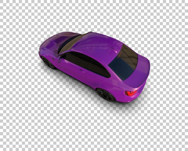 Auto deportivo aislado en el fondo Ilustración de renderización 3D
