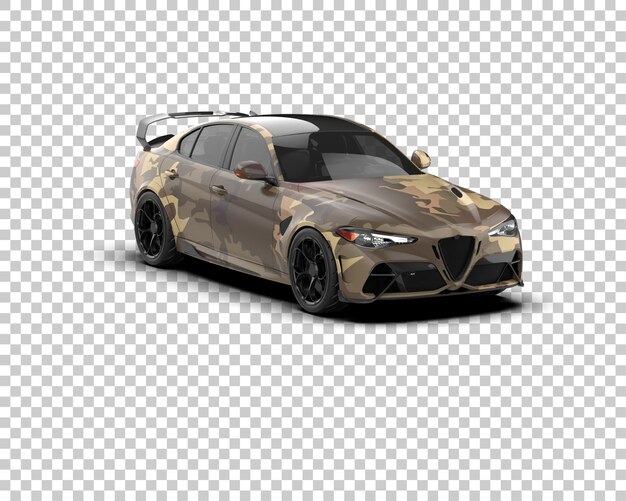 Auto deportivo aislado en el fondo Ilustración de renderización 3D