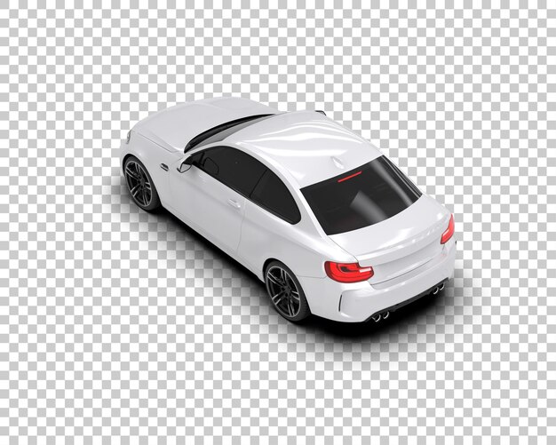 Auto deportivo aislado en el fondo Ilustración de renderización 3D