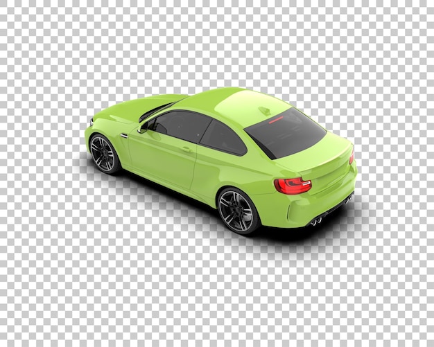 Auto deportivo aislado en el fondo Ilustración de renderización 3D