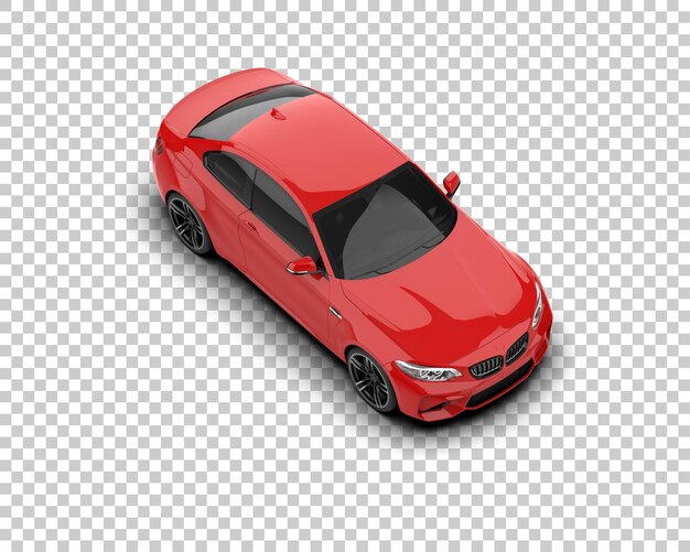 Auto deportivo aislado en el fondo Ilustración de renderización 3D