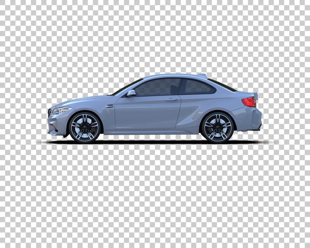 Auto deportivo aislado en el fondo Ilustración de renderización 3D