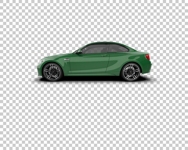 Auto deportivo aislado en el fondo Ilustración de renderización 3D