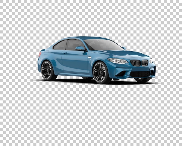Auto deportivo aislado en el fondo Ilustración de renderización 3D