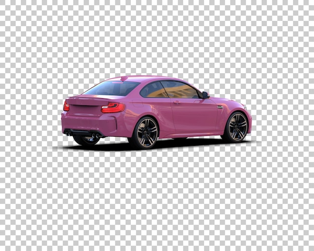 Auto deportivo aislado en el fondo Ilustración de renderización 3D