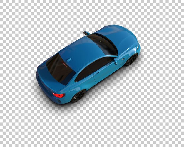 Auto deportivo aislado en el fondo Ilustración de renderización 3D