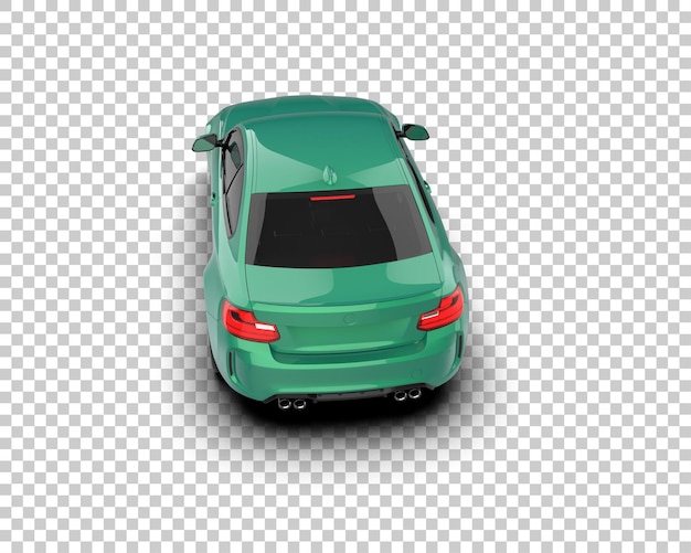 Auto deportivo aislado en el fondo Ilustración de renderización 3D
