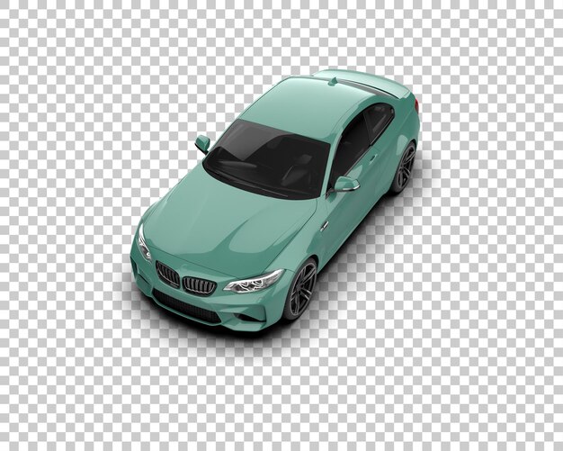 Auto deportivo aislado en el fondo Ilustración de renderización 3D