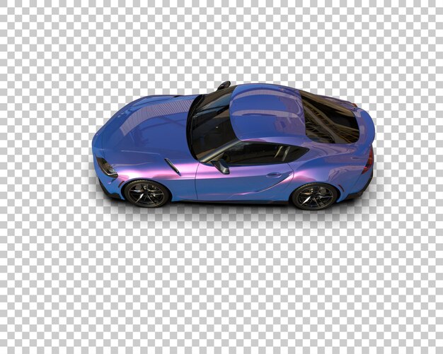 Auto deportivo aislado en el fondo Ilustración de renderización 3D
