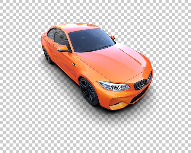 Auto deportivo aislado en el fondo Ilustración de renderización 3D