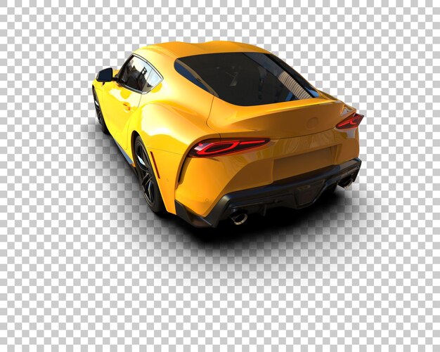 Auto deportivo aislado en el fondo Ilustración de renderización 3D