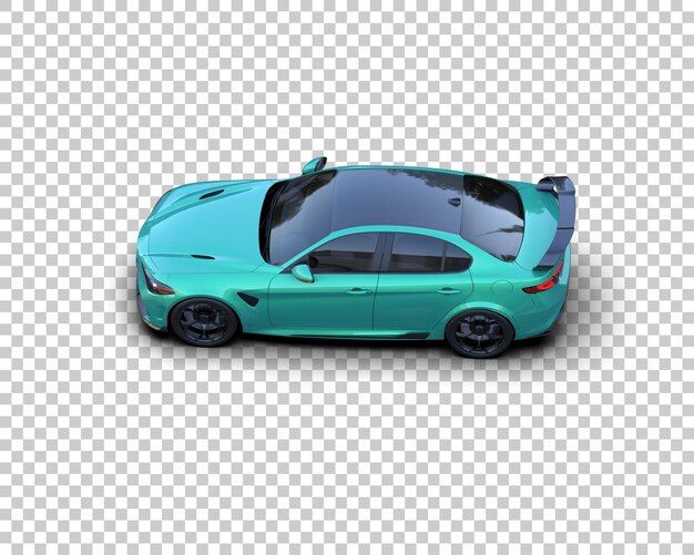 Auto deportivo aislado en el fondo Ilustración de renderización 3D