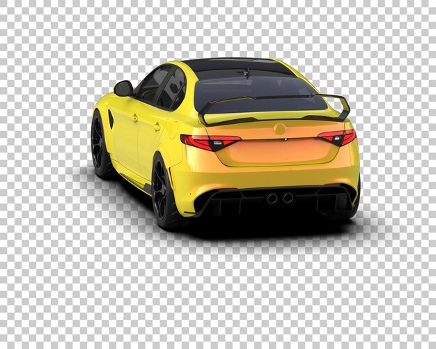 Auto deportivo aislado en el fondo Ilustración de renderización 3D