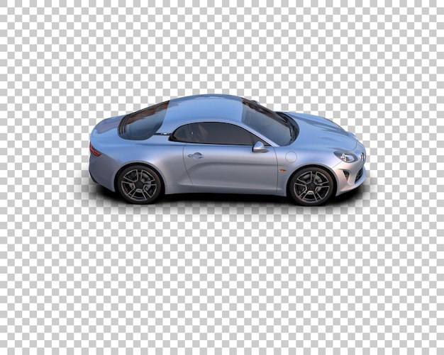 Auto deportivo aislado en el fondo Ilustración de renderización 3D