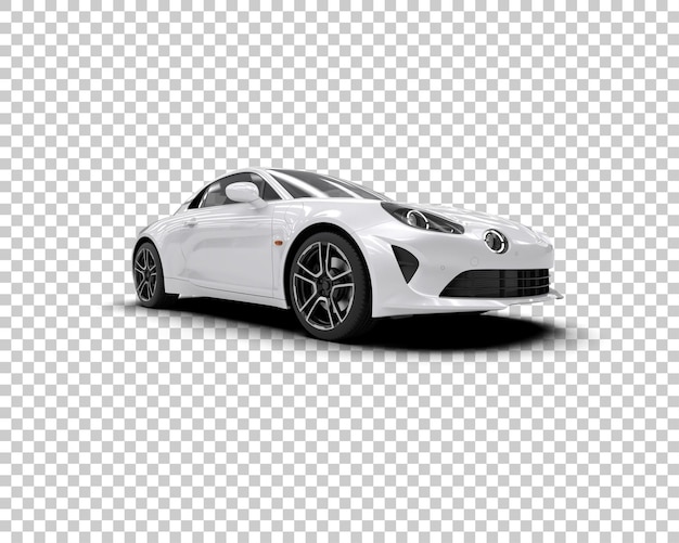Auto deportivo aislado en el fondo Ilustración de renderización 3D