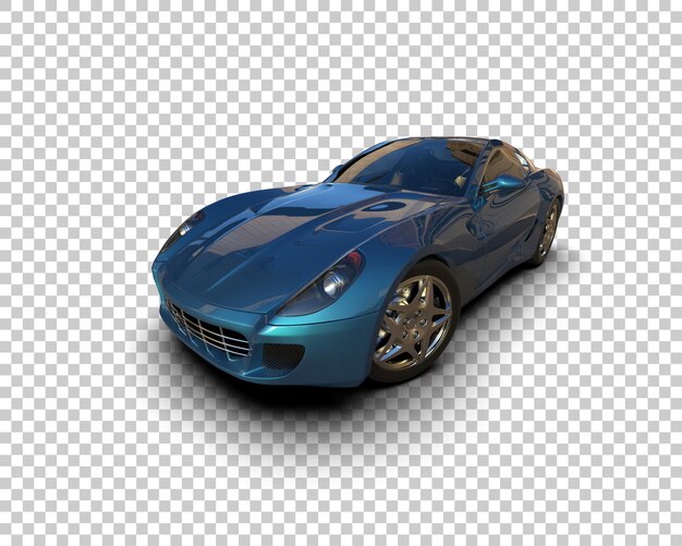 Auto deportivo aislado en el fondo Ilustración de renderización 3D