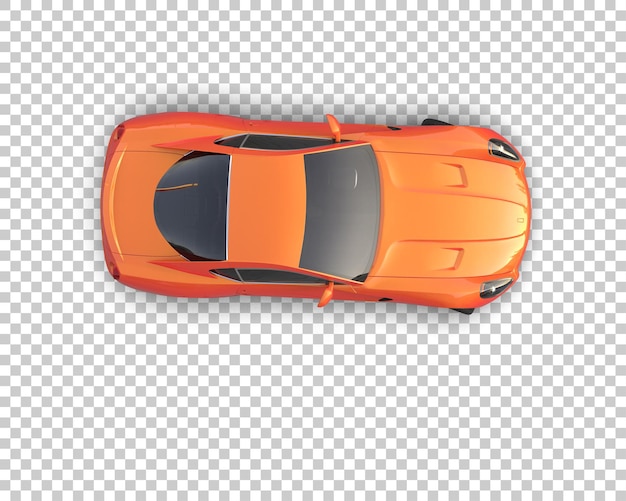 Auto deportivo aislado en el fondo Ilustración de renderización 3D