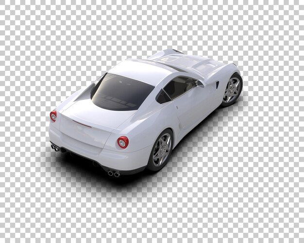 Auto deportivo aislado en el fondo Ilustración de renderización 3D
