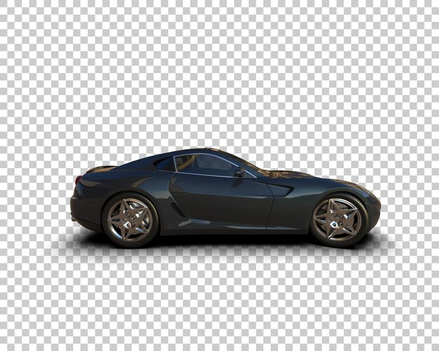 Auto deportivo aislado en el fondo Ilustración de renderización 3D