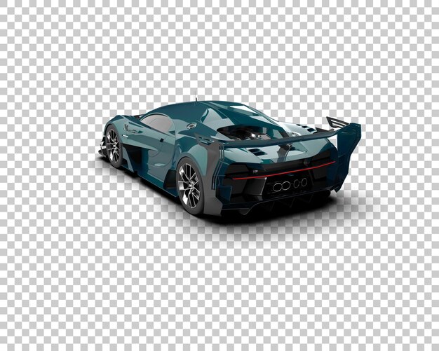 Auto deportivo realista aislado en el fondo Ilustración de renderización 3D