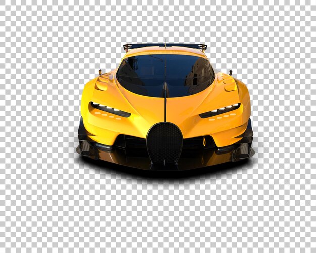 Auto deportivo realista aislado en el fondo Ilustración de renderización 3D
