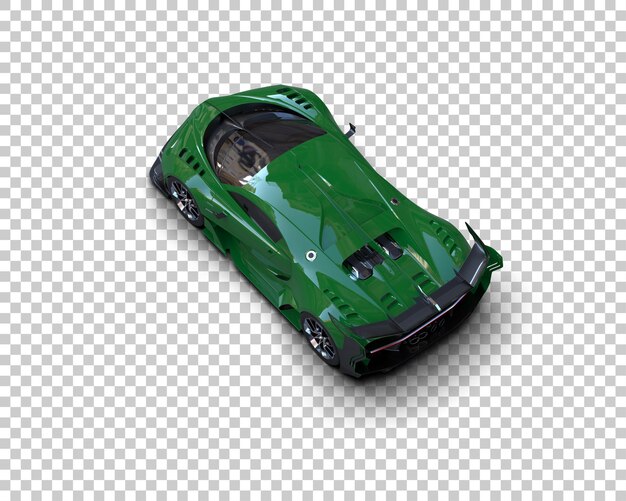 Auto deportivo realista aislado en el fondo Ilustración de renderización 3D
