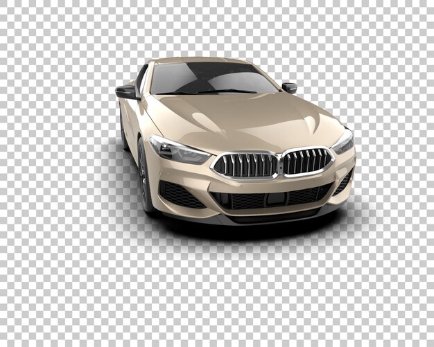 Auto deportivo realista aislado en el fondo Ilustración de renderización 3D