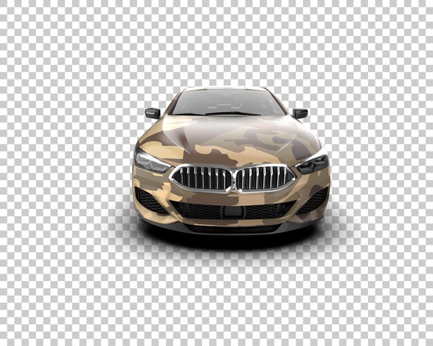 Auto deportivo realista aislado en el fondo Ilustración de renderización 3D
