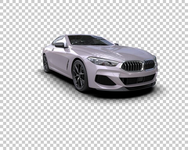 Auto deportivo realista aislado en el fondo Ilustración de renderización 3D