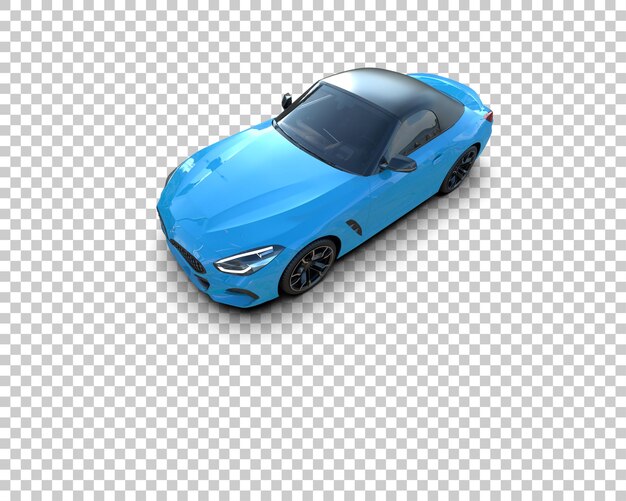 Auto deportivo realista aislado en el fondo Ilustración de renderización 3D