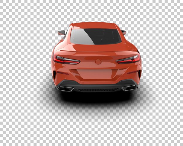 Auto deportivo realista aislado en el fondo Ilustración de renderización 3D