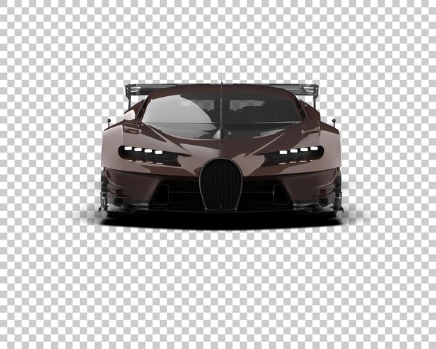 Auto deportivo realista aislado en el fondo Ilustración de renderización 3D