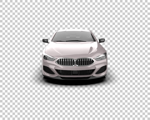 Auto deportivo realista aislado en el fondo Ilustración de renderización 3D