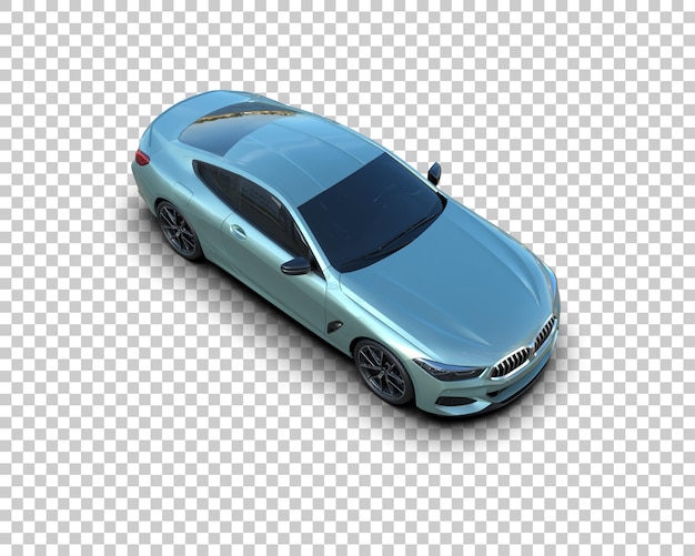 Auto deportivo realista aislado en el fondo Ilustración de renderización 3D