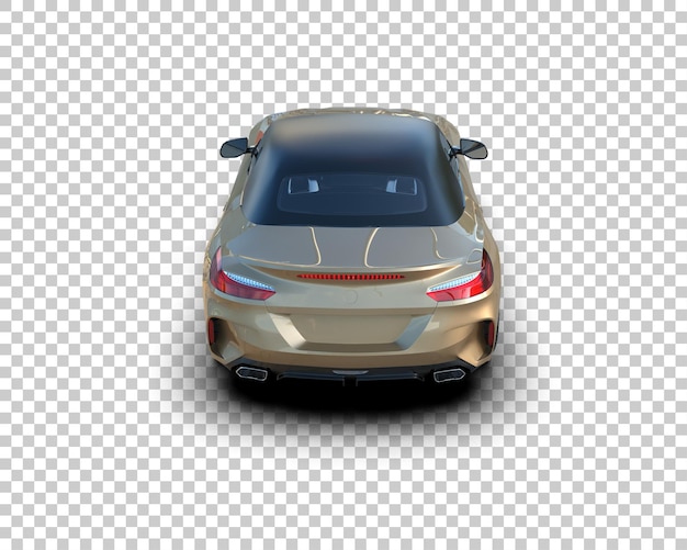 Auto deportivo realista aislado en el fondo Ilustración de renderización 3D