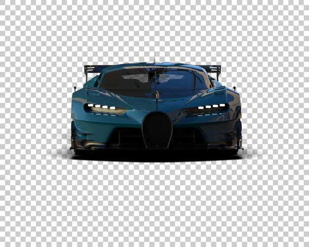 Auto deportivo realista aislado en el fondo Ilustración de renderización 3D