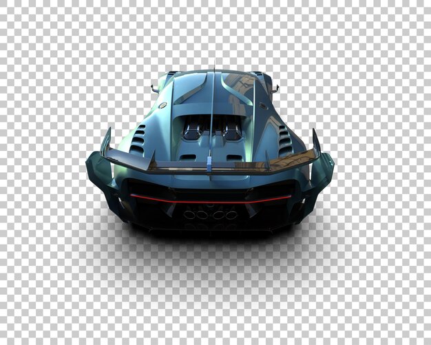 Auto deportivo realista aislado en el fondo Ilustración de renderización 3D