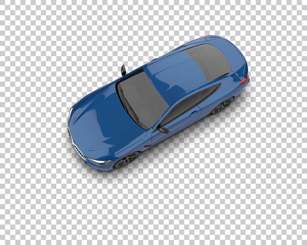 Auto deportivo realista aislado en el fondo Ilustración de renderización 3D
