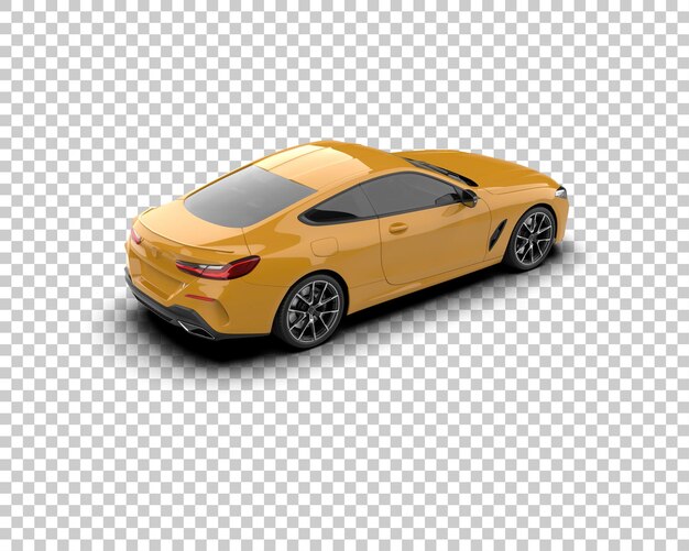 Auto deportivo realista aislado en el fondo Ilustración de renderización 3D