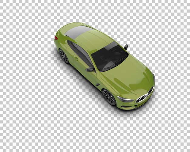 Auto deportivo realista aislado en el fondo Ilustración de renderización 3D
