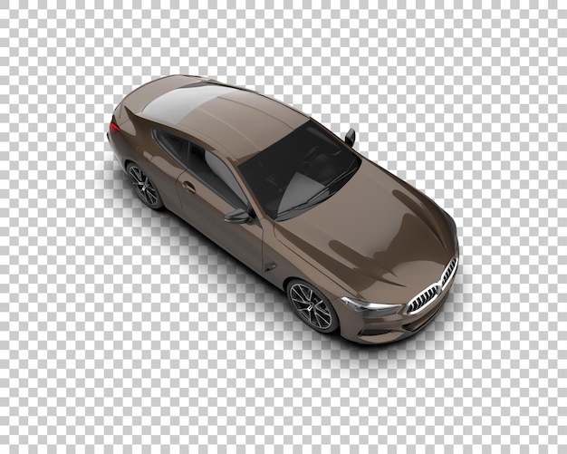 Auto deportivo realista aislado en el fondo Ilustración de renderización 3D