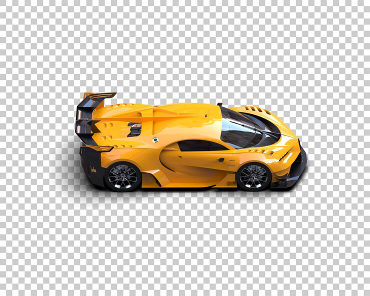 PSD auto deportivo realista aislado en el fondo ilustración de renderización 3d