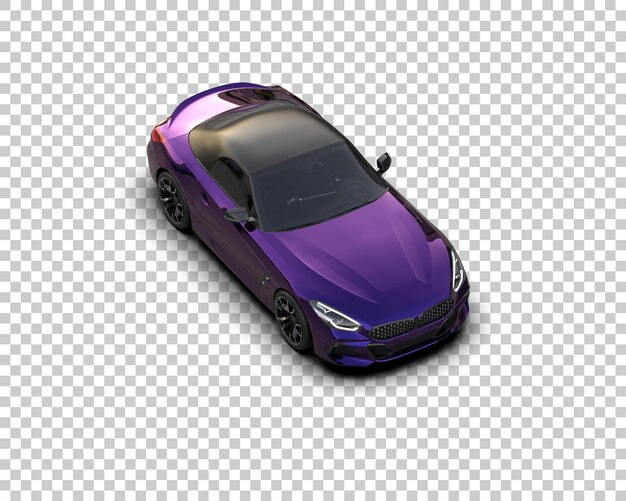 Auto deportivo realista aislado en el fondo Ilustración de renderización 3D