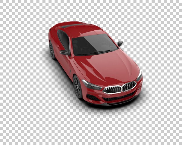 Auto deportivo realista aislado en el fondo Ilustración de renderización 3D