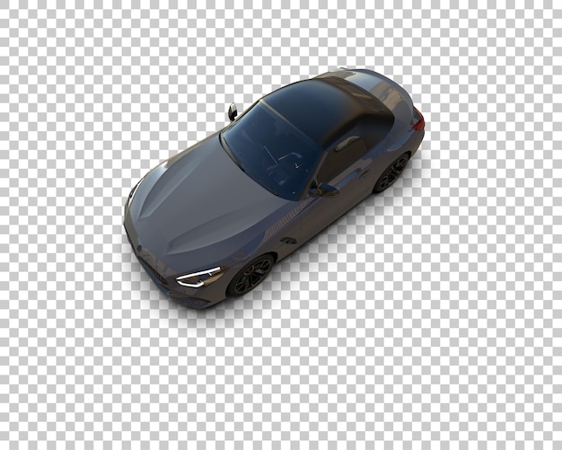 Auto deportivo realista aislado en el fondo Ilustración de renderización 3D