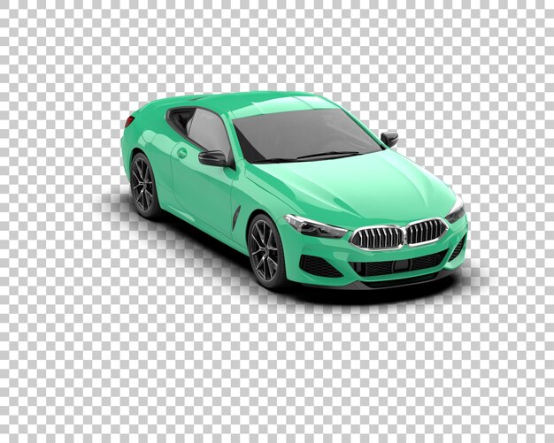 Auto deportivo realista aislado en el fondo Ilustración de renderización 3D