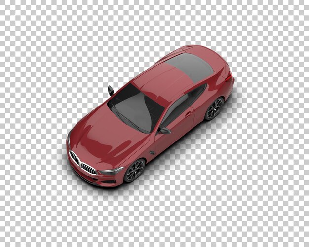 Auto deportivo realista aislado en el fondo Ilustración de renderización 3D